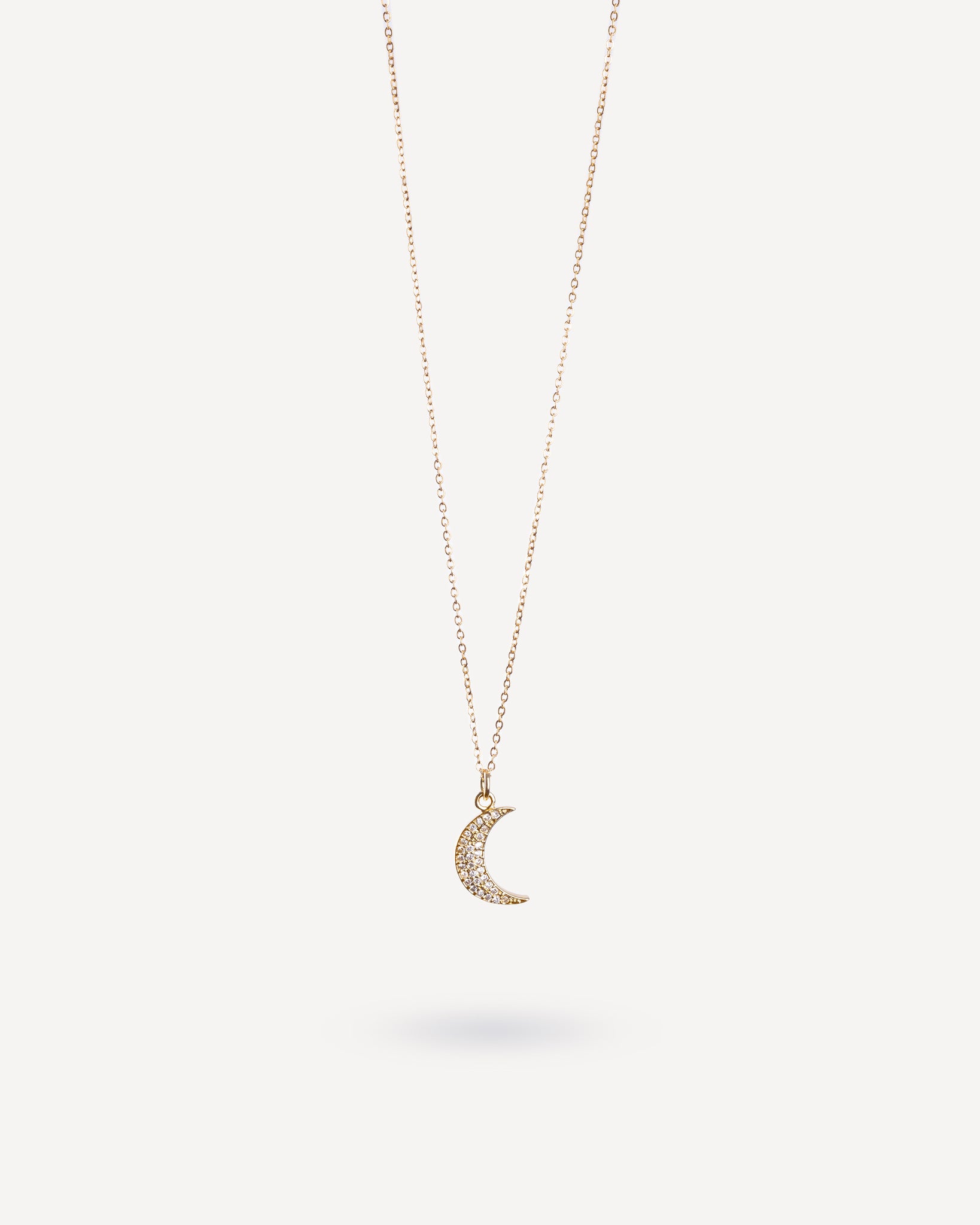 Crescent Gold Necklace