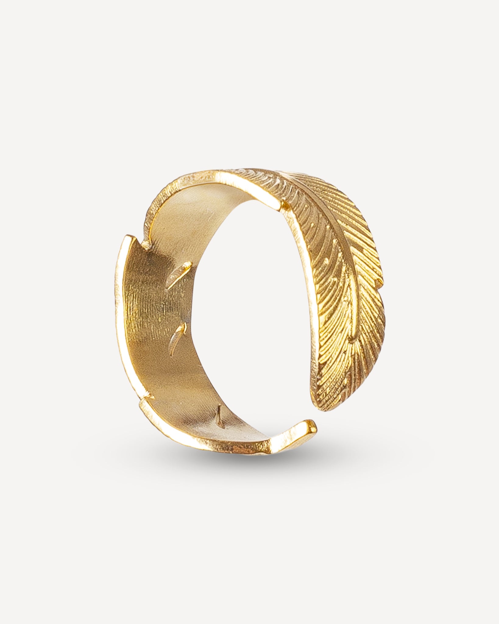 Free Spirit Feather Gold Ring