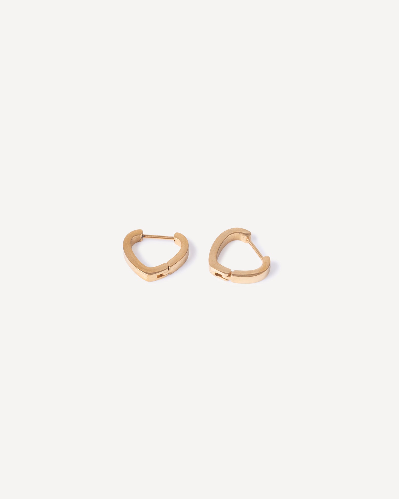 Soft Triangle Gold Hoops