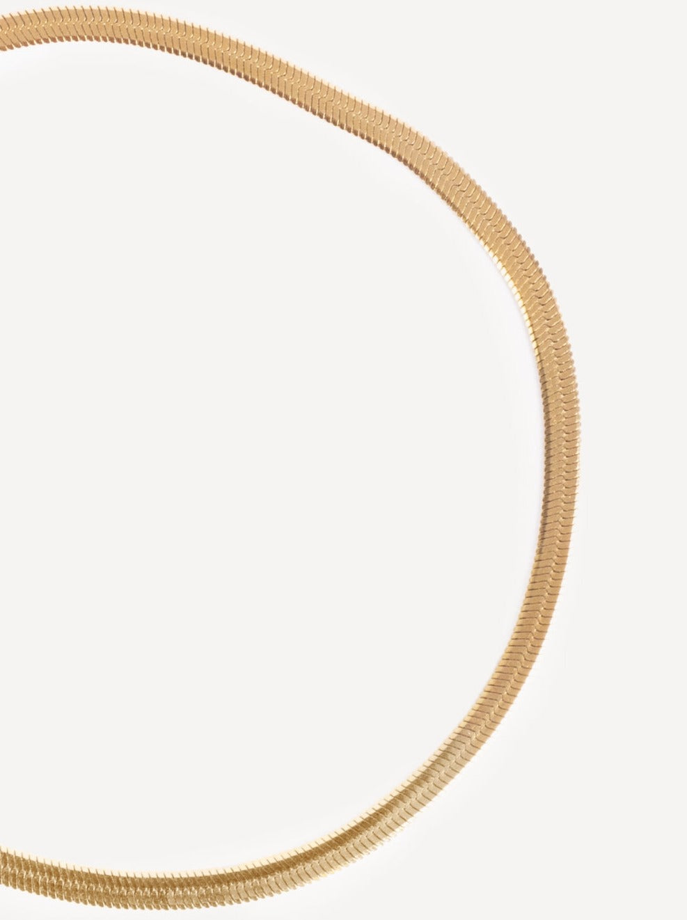Flat Snake Gold Bracelet
